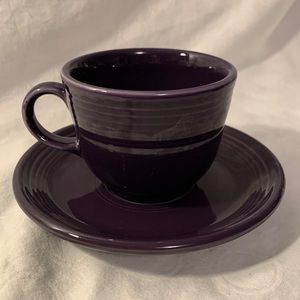 Purple Mulberry Fiesta Ware Cup & Saucer Set